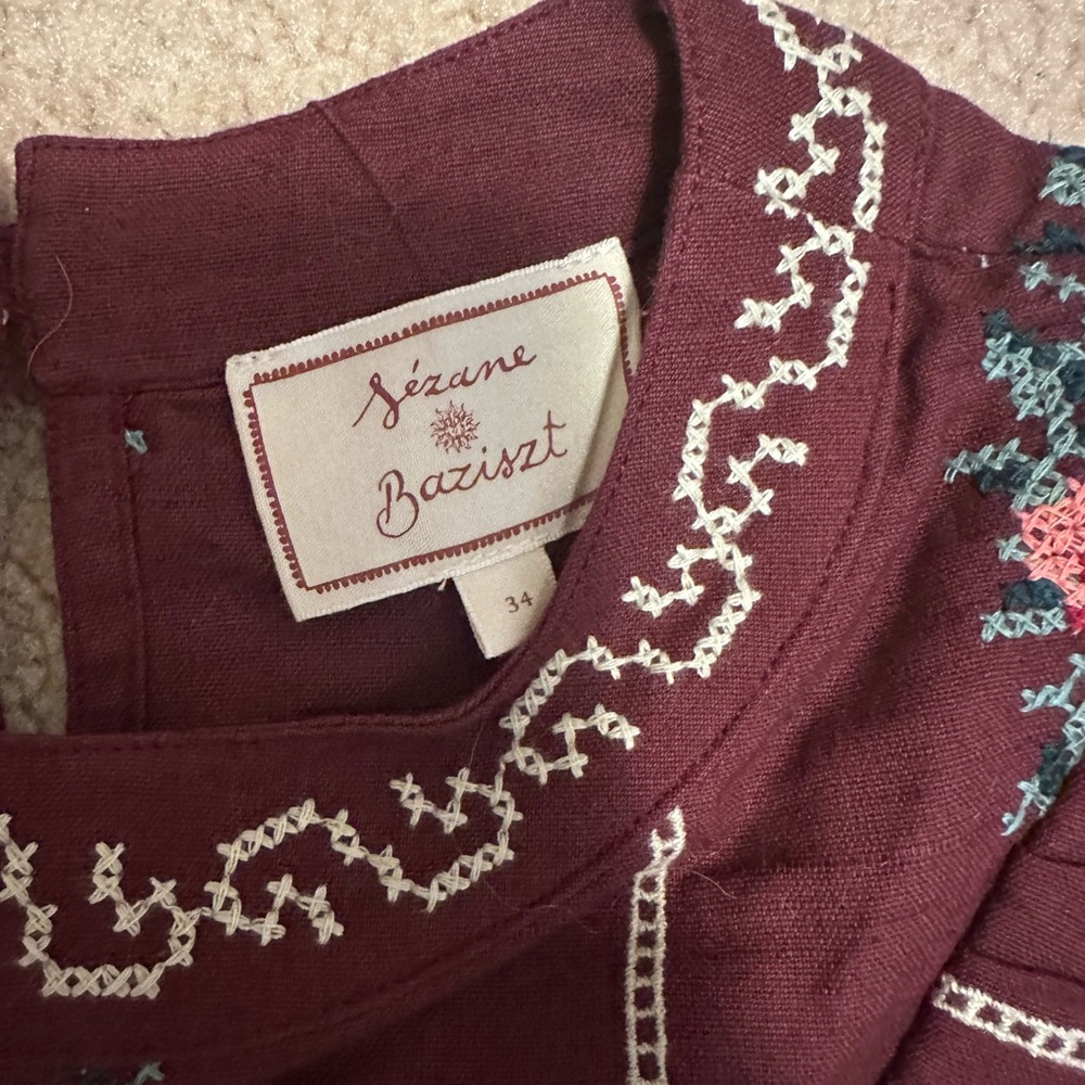 Authentic Sézane x BAZISZT Francy Shirt Size 2 - Picture 5 of 7